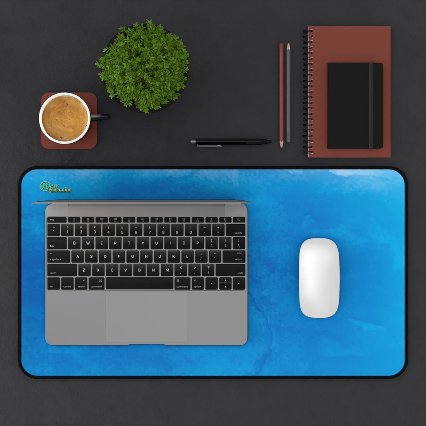 New Generation - Ocean Blue Desk Mat for Home Office, Gaming, Workstation, Unique Mouse Pad, Decorative Desk Accessories