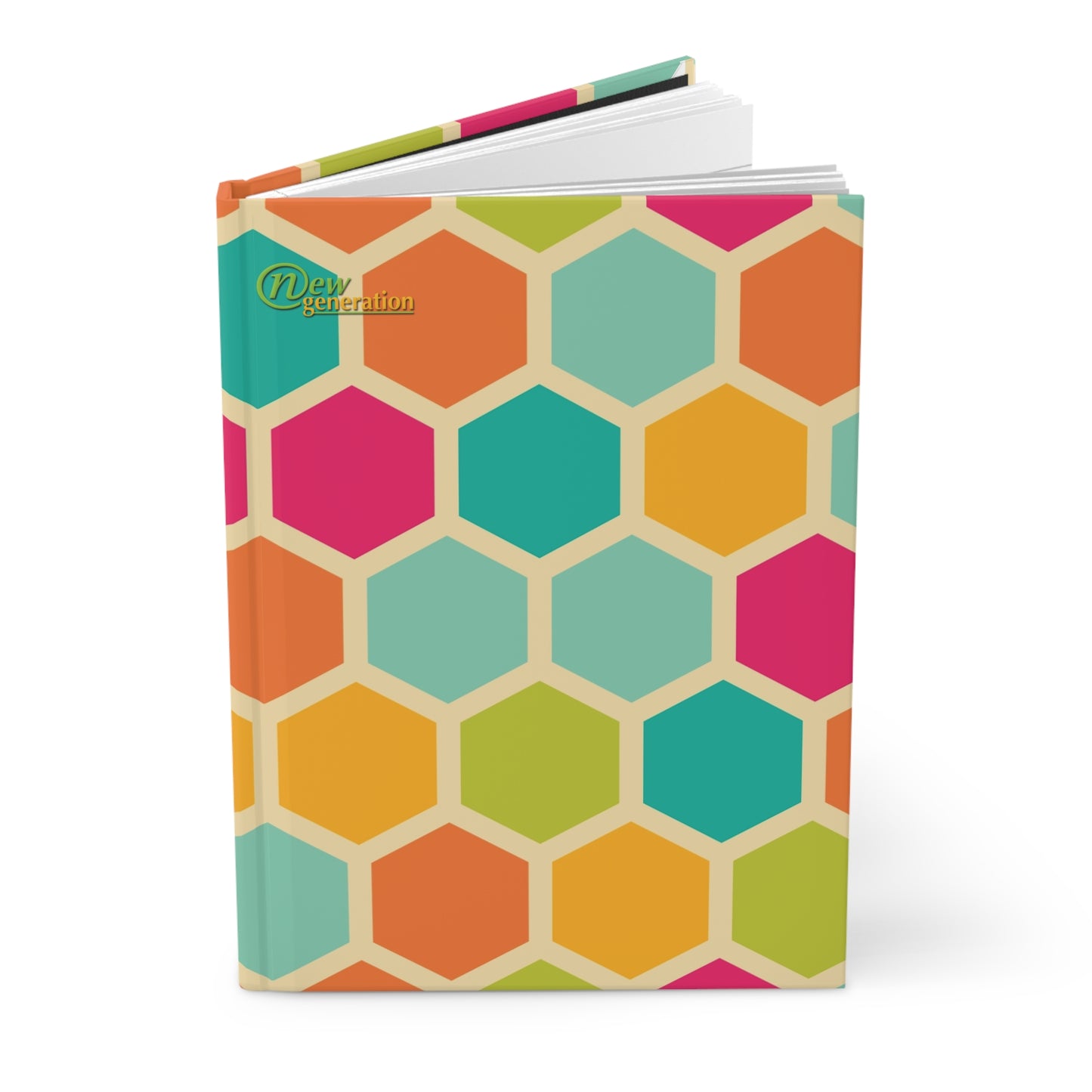 New Generation - Bright Pattern Notebook, Nature Lover Writers Gift for Any Occasion, Diary Sketchbook, journal ,notes , hard cover