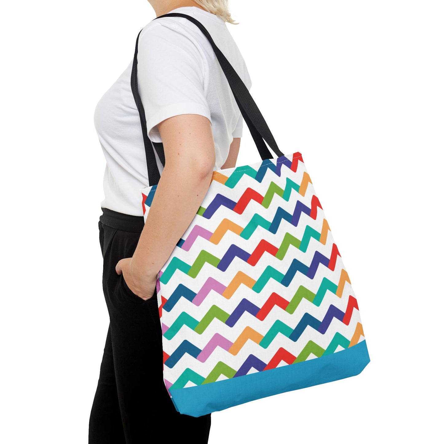 New Generation - Chevron -Tote Bag Colorful Pattern, Shopping Bag, Gypsy Style Handbag, Festival Tote for Women, Unique Gift Idea