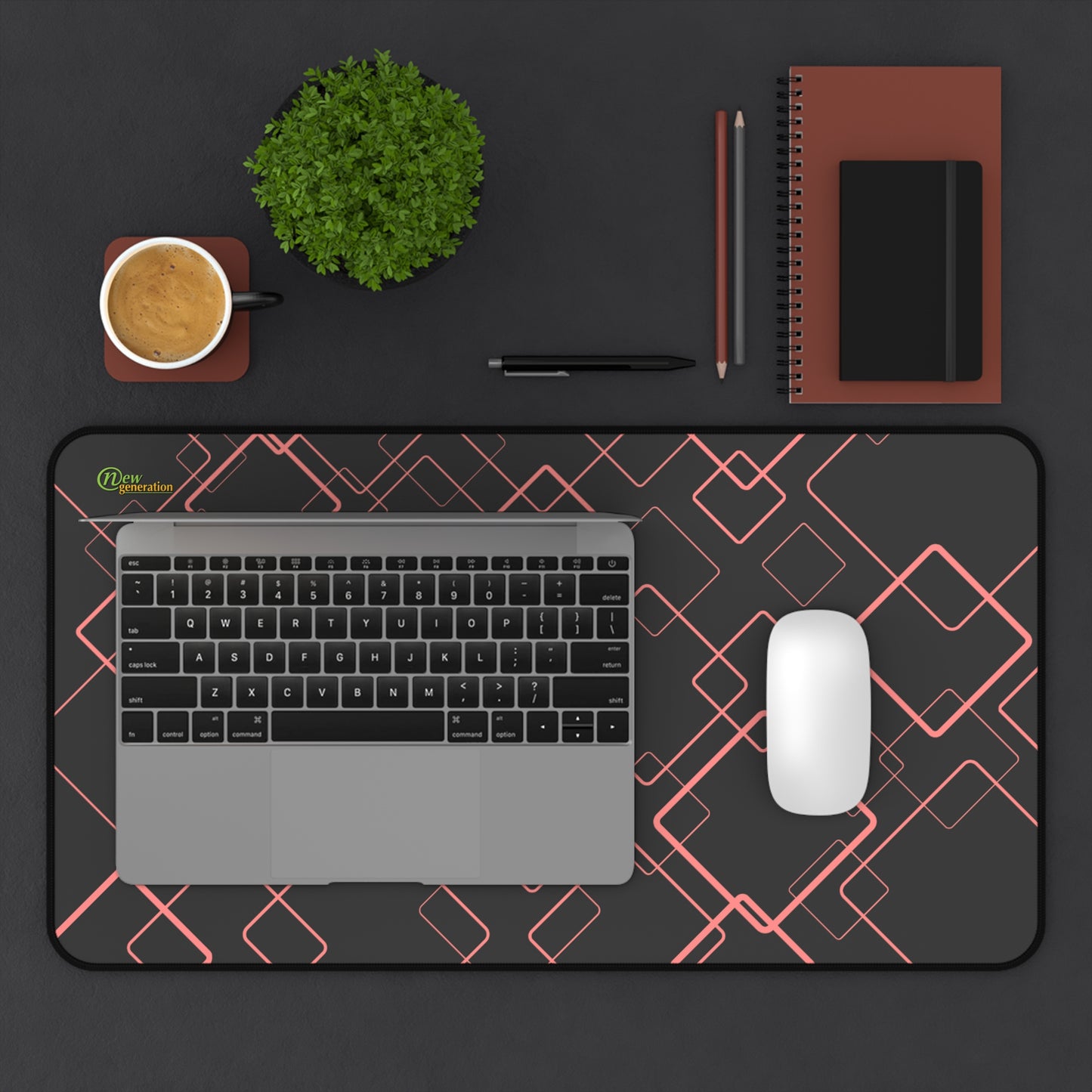 New Generation - Stylish Desk Mat | Elegant Workstation Accessory, Office Décor, Gift for Home Office, Gamer Mat, Modern Desk Pad