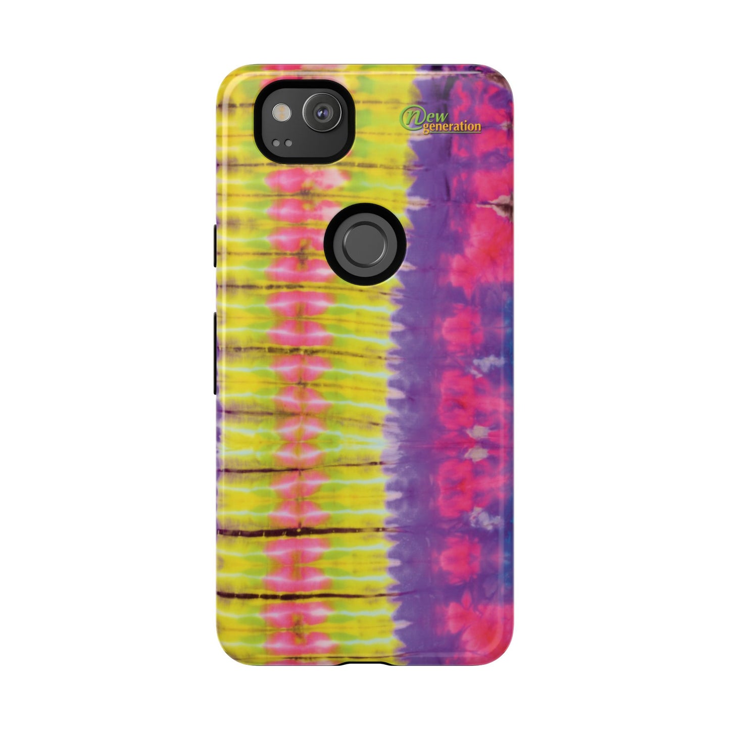 Tie-Dye Phone Case, Colorful Tough Case, Free-Spirited Phone Cover, Gift for Teens, Vibrant Phone Accessory, Funky Style Google Pixel 2 Glossy