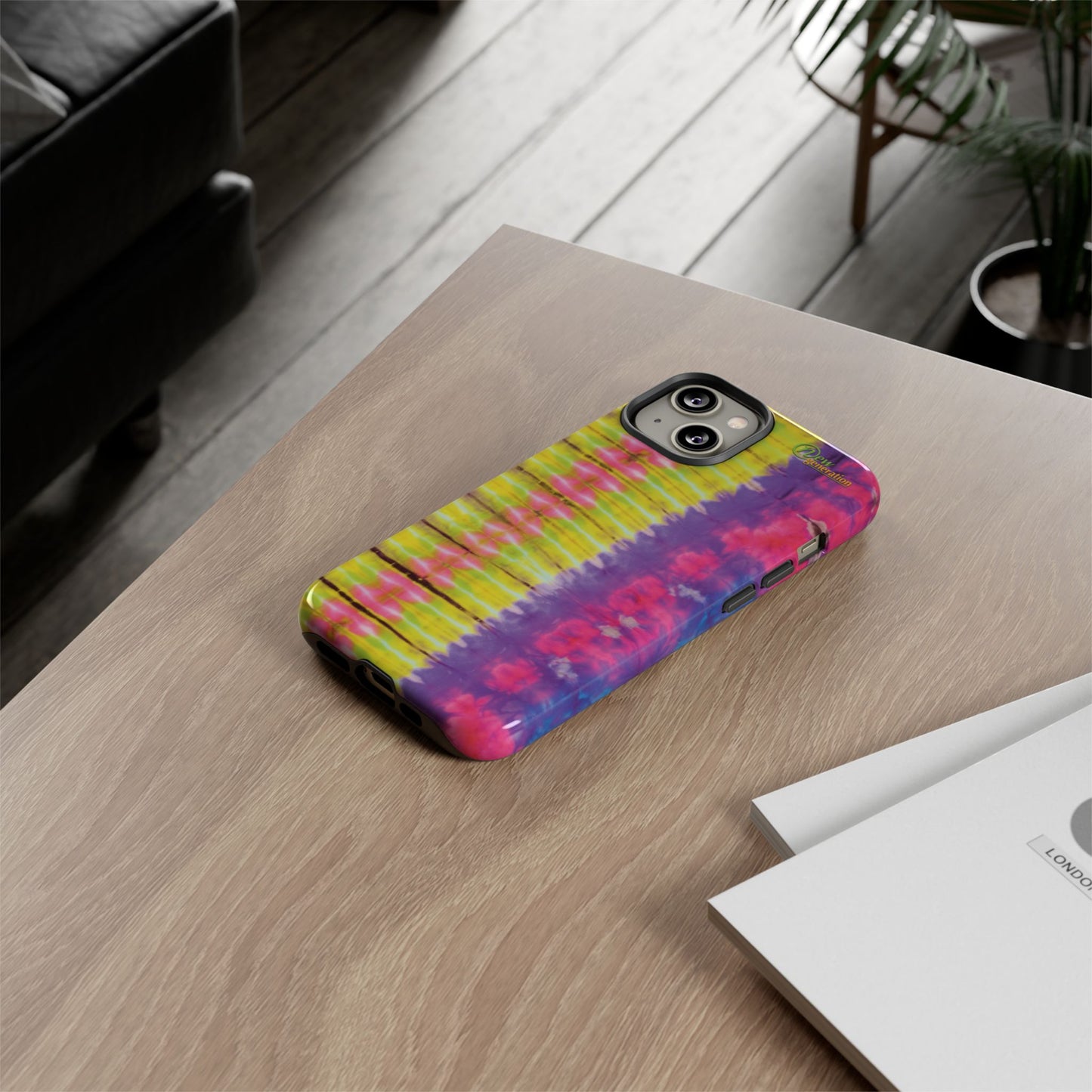 Tie-Dye Phone Case, Colorful Tough Case, Free-Spirited Phone Cover, Gift for Teens, Vibrant Phone Accessory, Funky Style
