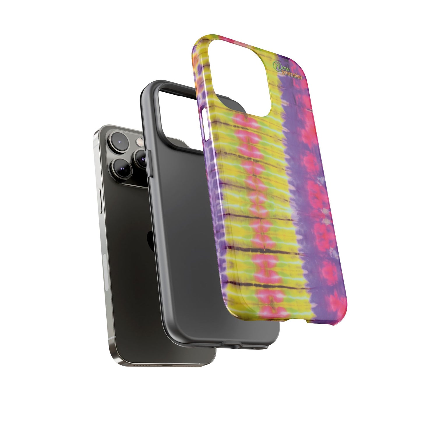 Tie-Dye Phone Case, Colorful Tough Case, Free-Spirited Phone Cover, Gift for Teens, Vibrant Phone Accessory, Funky Style
