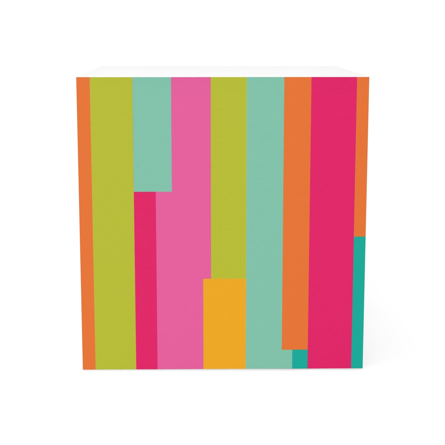 Colorful Pattern Note Cube - Fun Desk Organizer, Office Supplies, Stationery Gift, Note Pad, Home Decor, Write & Remind