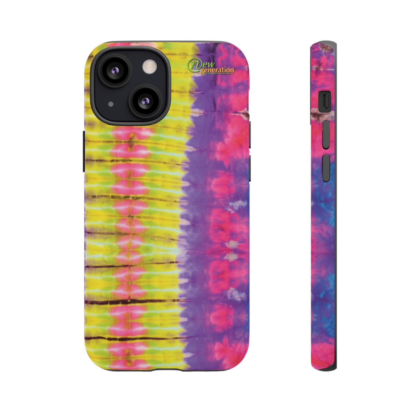 Tie-Dye Phone Case, Colorful Tough Case, Free-Spirited Phone Cover, Gift for Teens, Vibrant Phone Accessory, Funky Style iPhone 13 Mini Matte
