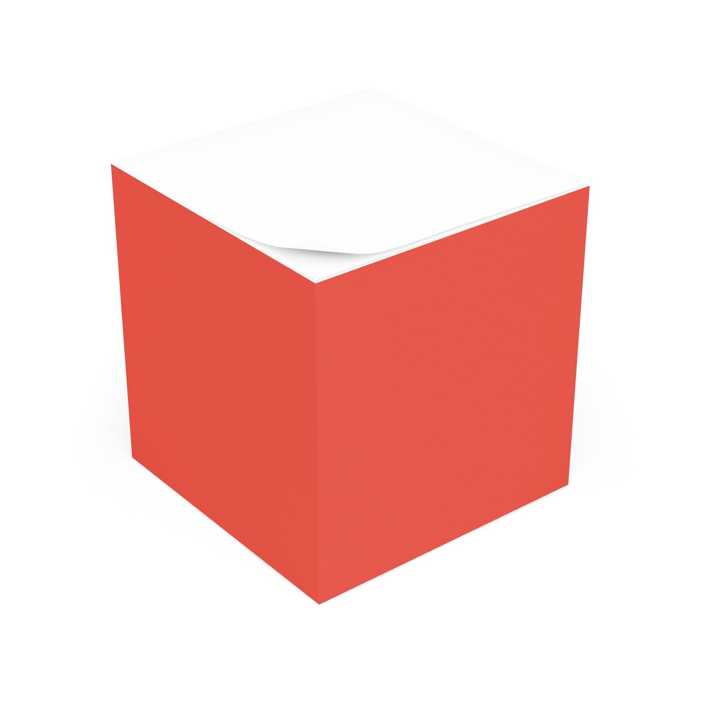 Bright Red Note Cube - Fun Desk Organizer, Office Supplies, Stationery Gift, Note Pad, Home Decor, Write & Remind