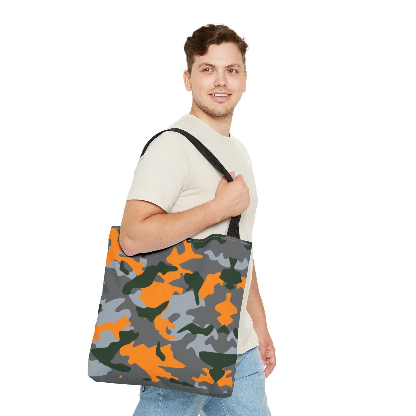 New Generation - Camouflage -Tote Bag Colorful Pattern, Shopping Bag, Gypsy Style Handbag, Festival Tote for Women, Unique Gift Idea 18" × 18'' Black