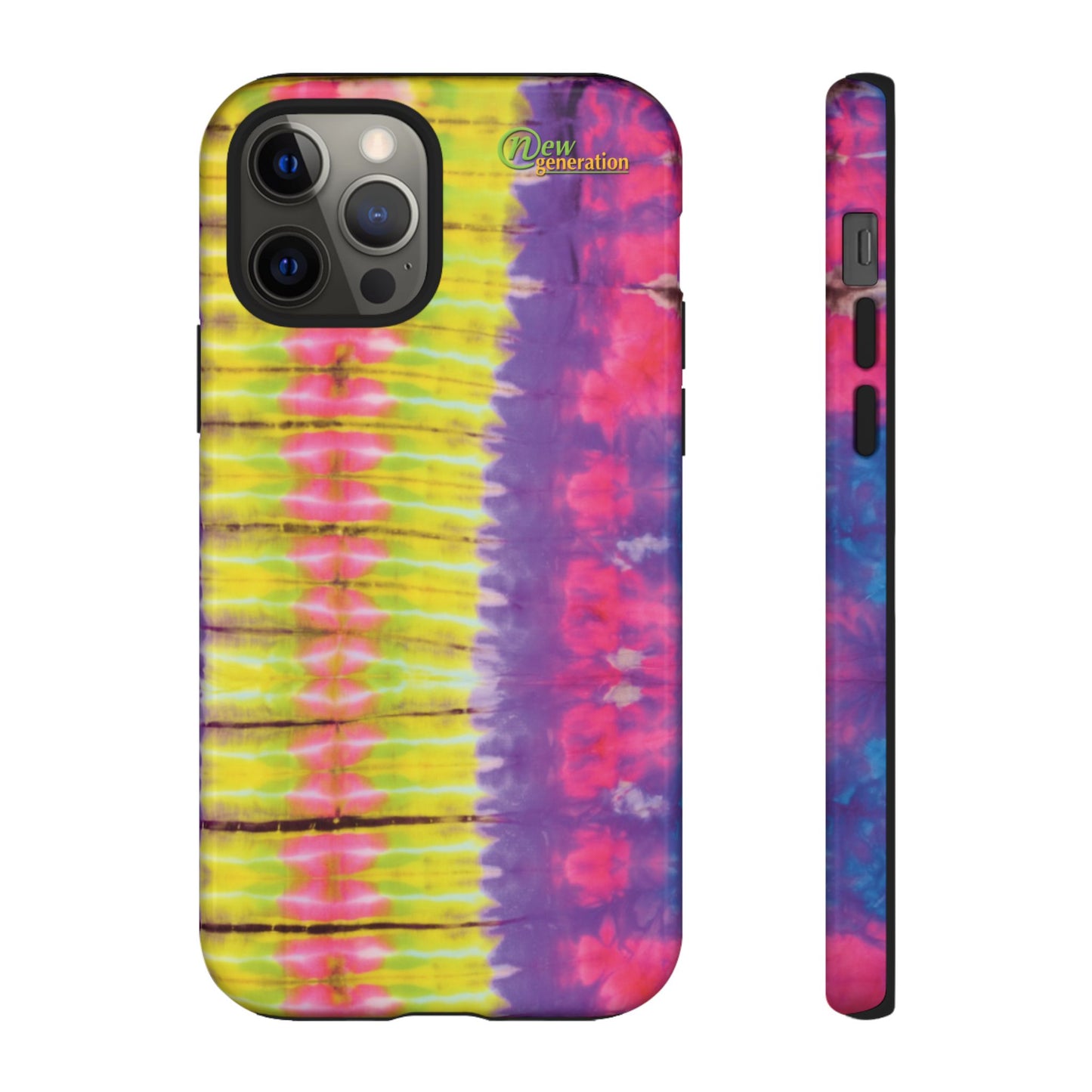 Tie-Dye Phone Case, Colorful Tough Case, Free-Spirited Phone Cover, Gift for Teens, Vibrant Phone Accessory, Funky Style iPhone 12 Pro Glossy