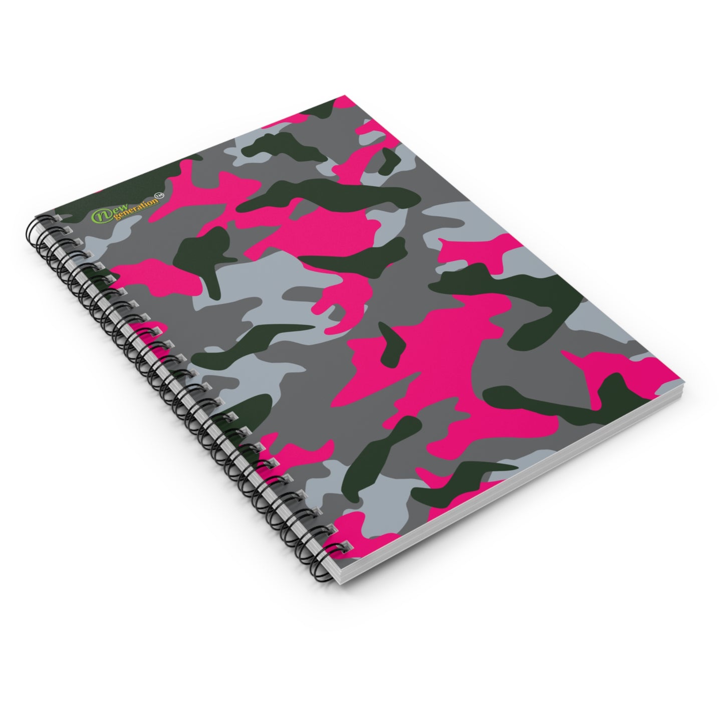 Hard Cover Lined Journal Notebook - Camou Pink notebook Ruled Line, 6x8 inches with 118 pages for Work, School, Home, Daily Planner,