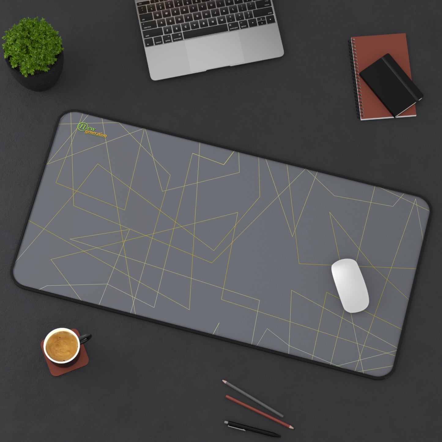 New Generation - Modern Geometric Desk Mat, Ergonomic Office Pad, Elegant Workstation Decor, Minimalist Desk Accessories, Stylish Gaming Mat