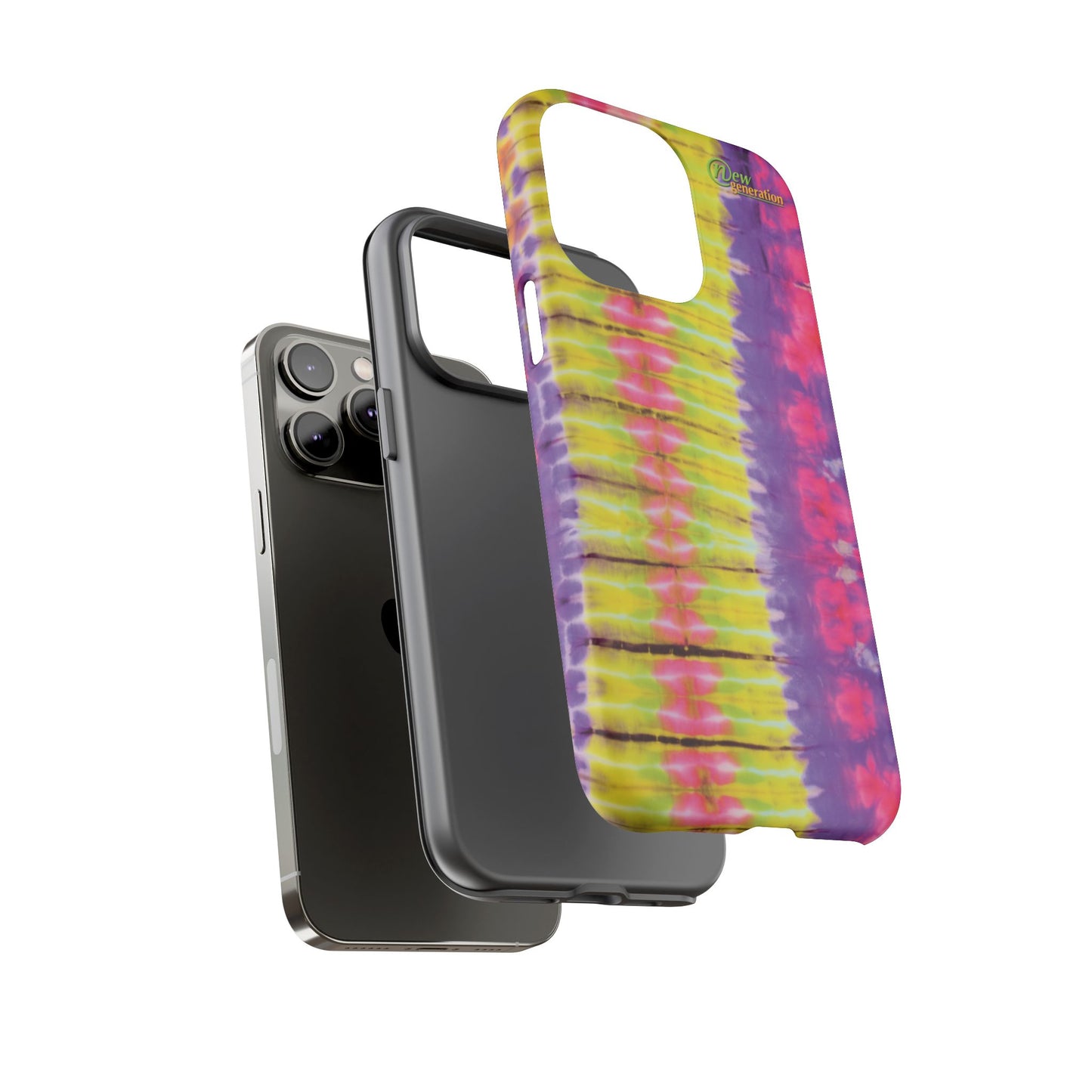 Tie-Dye Phone Case, Colorful Tough Case, Free-Spirited Phone Cover, Gift for Teens, Vibrant Phone Accessory, Funky Style