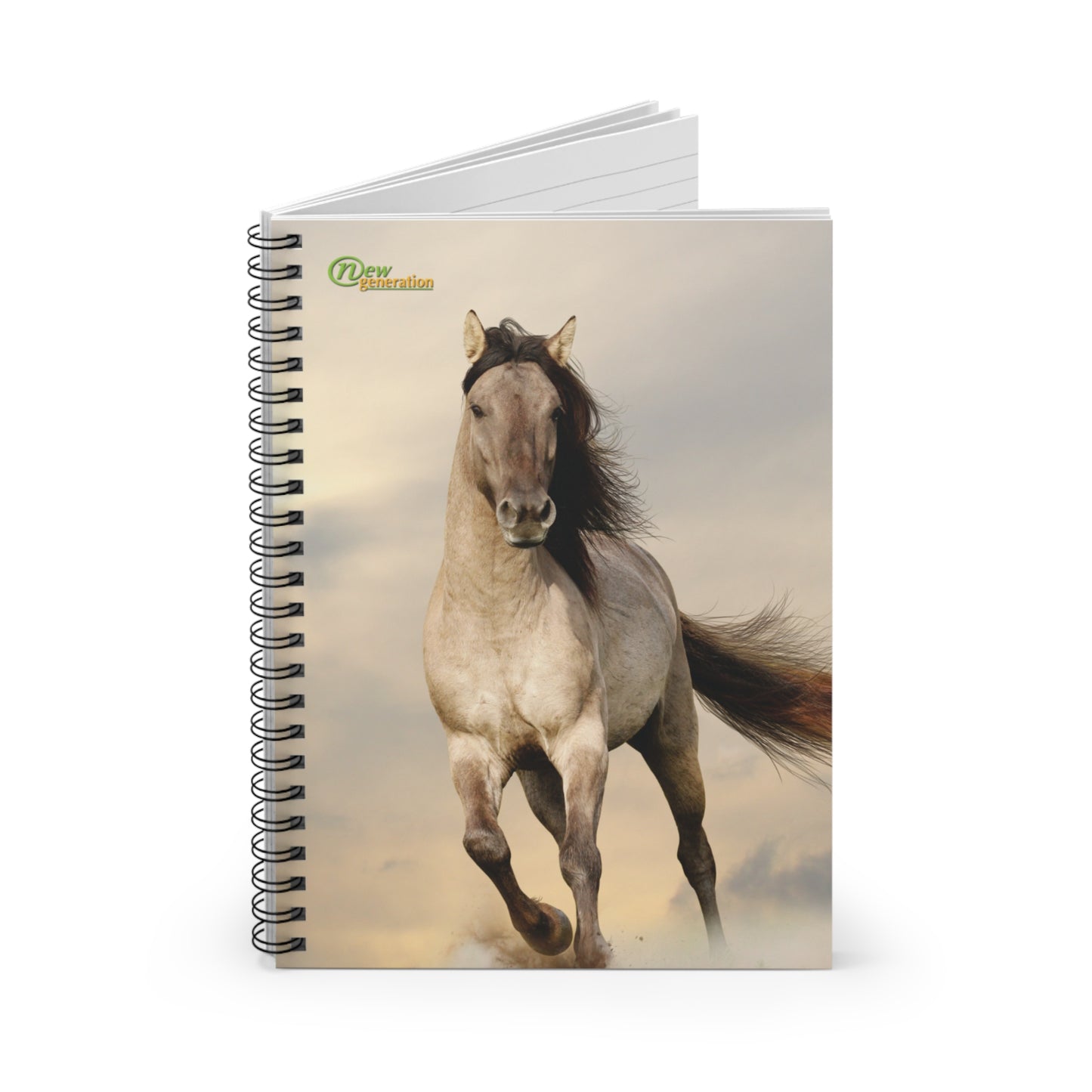 Hard Cover Lined Journal Notebook - Horse Design Ruled Line, 6x8 inches with 118 pages for School, Office, Home, Daily Planner,
