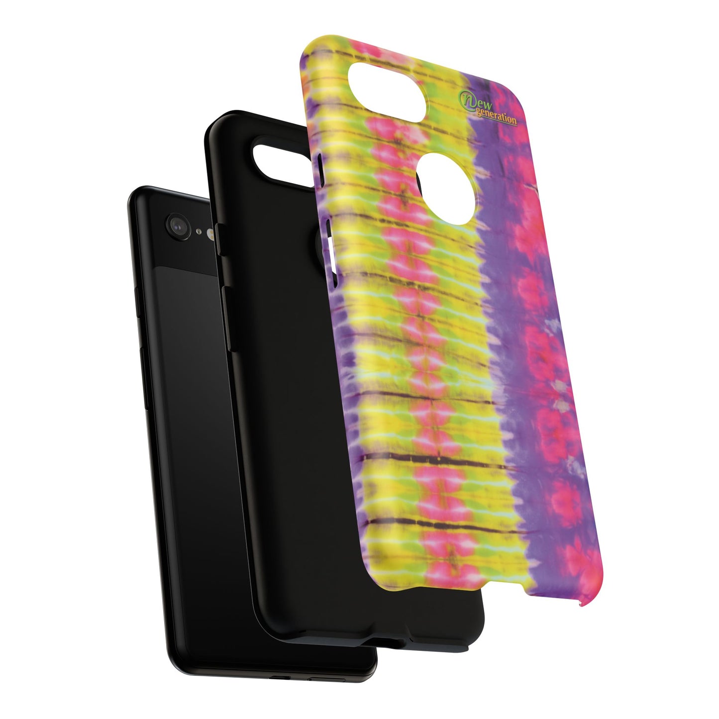 Tie-Dye Phone Case, Colorful Tough Case, Free-Spirited Phone Cover, Gift for Teens, Vibrant Phone Accessory, Funky Style