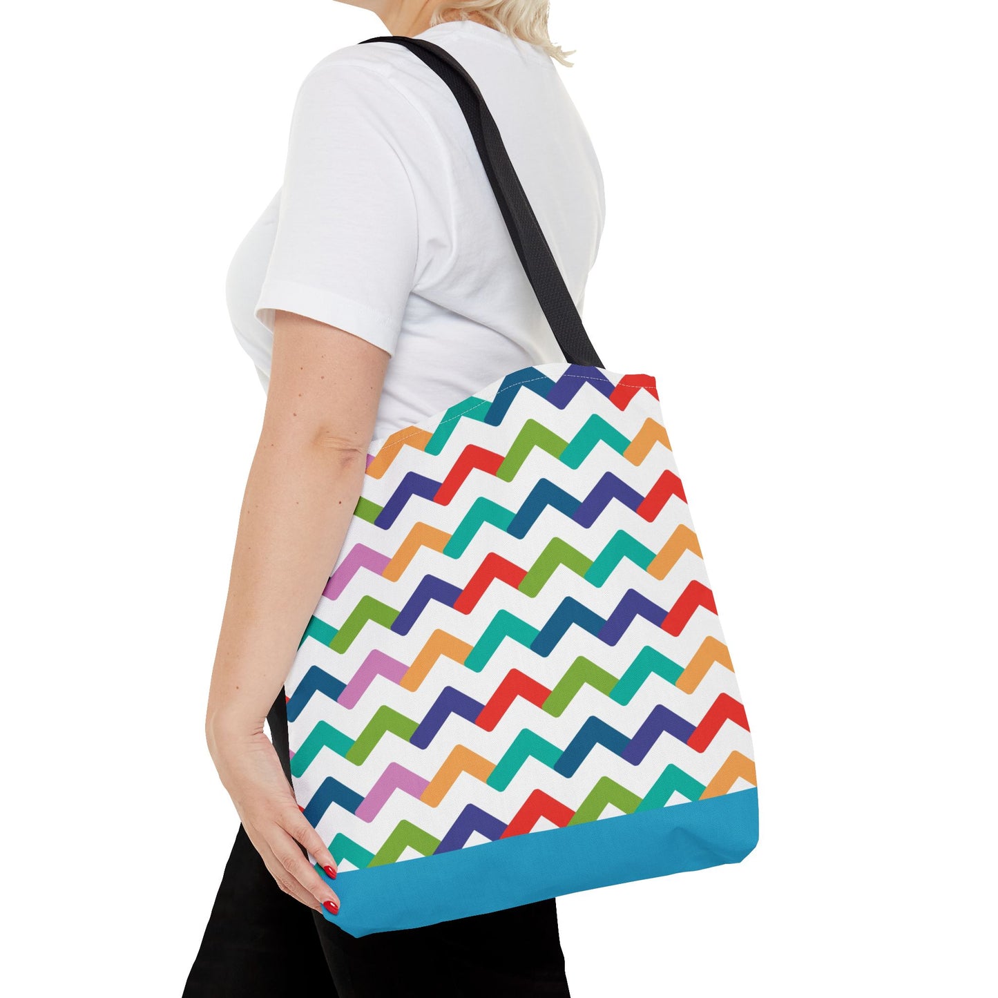 New Generation - Chevron -Tote Bag Colorful Pattern, Shopping Bag, Gypsy Style Handbag, Festival Tote for Women, Unique Gift Idea