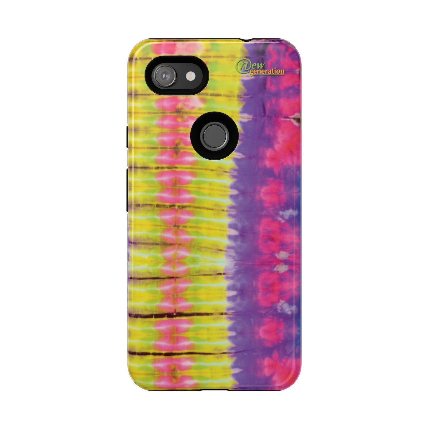 Tie-Dye Phone Case, Colorful Tough Case, Free-Spirited Phone Cover, Gift for Teens, Vibrant Phone Accessory, Funky Style Google Pixel 3a XL Glossy