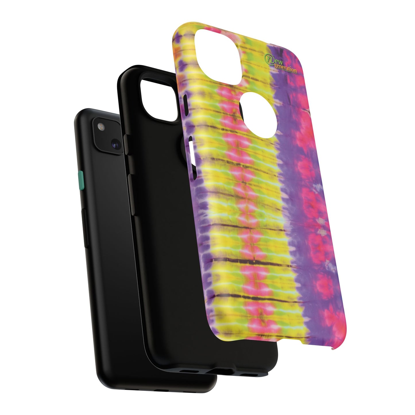 Tie-Dye Phone Case, Colorful Tough Case, Free-Spirited Phone Cover, Gift for Teens, Vibrant Phone Accessory, Funky Style