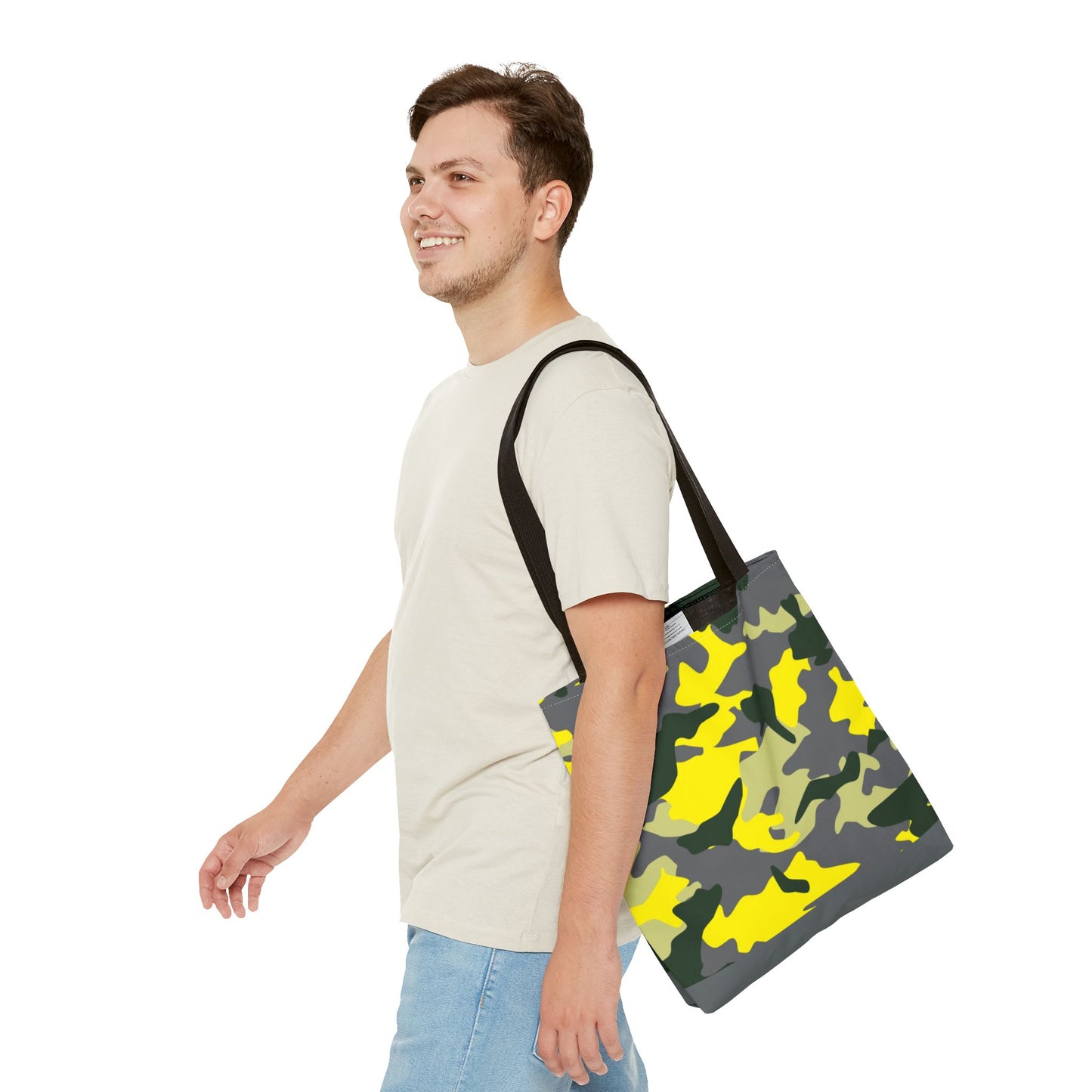 New Generation - Camouflage -Tote Bag Colorful Pattern, Shopping Bag, Gypsy Style Handbag, Festival Tote for Women, Unique Gift Idea 16" × 16'' Black