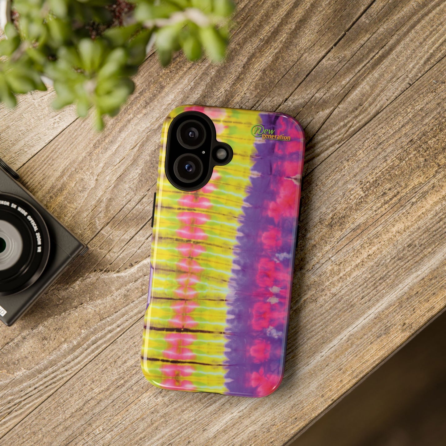 Tie-Dye Phone Case, Colorful Tough Case, Free-Spirited Phone Cover, Gift for Teens, Vibrant Phone Accessory, Funky Style
