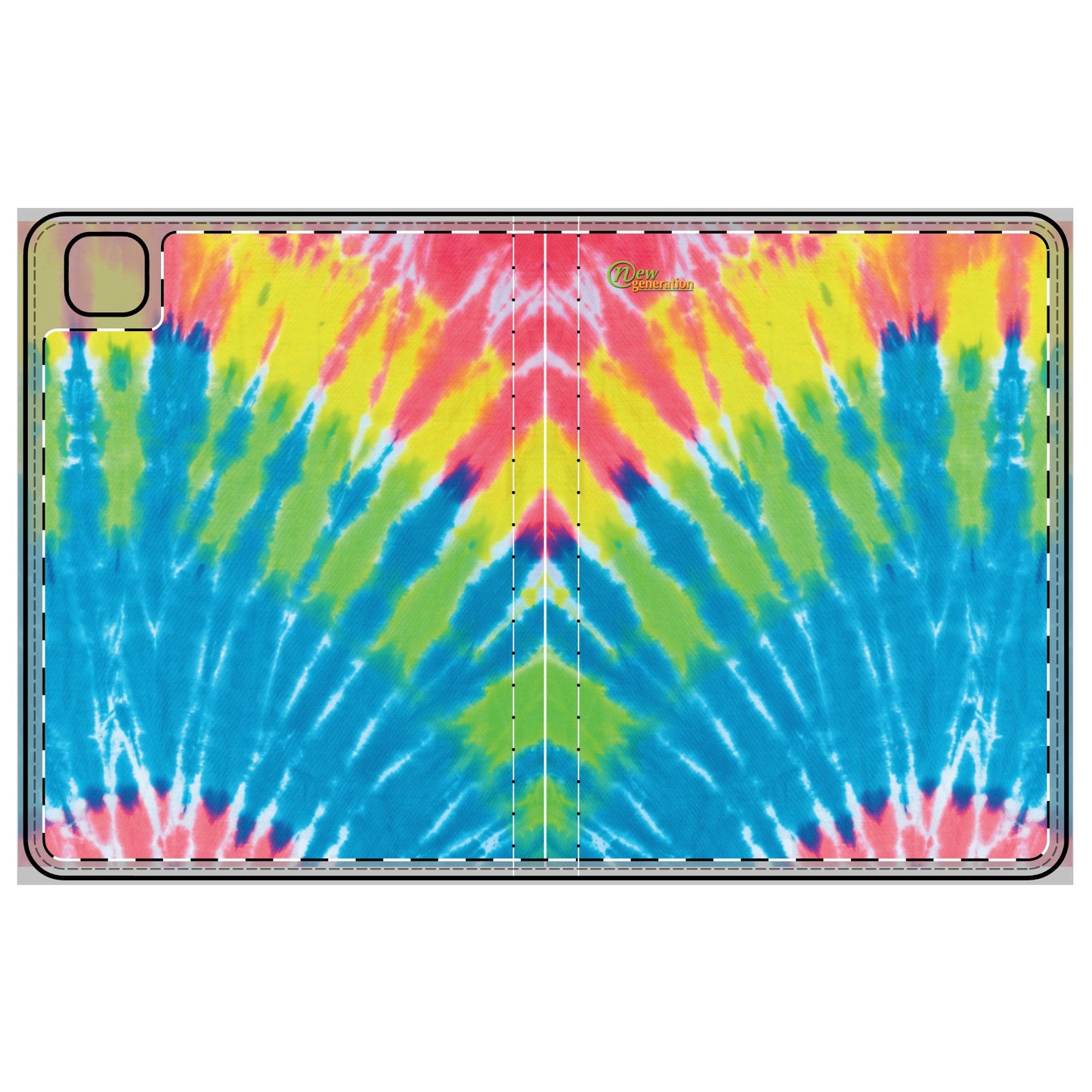 Vibrant Tie-Dye Tablet Folio Case, Boho Chic Accessory, Colorful Tablet Cover, Gift for Students, Unique Tech Organizer, Summer Vibes iPad Pro 11