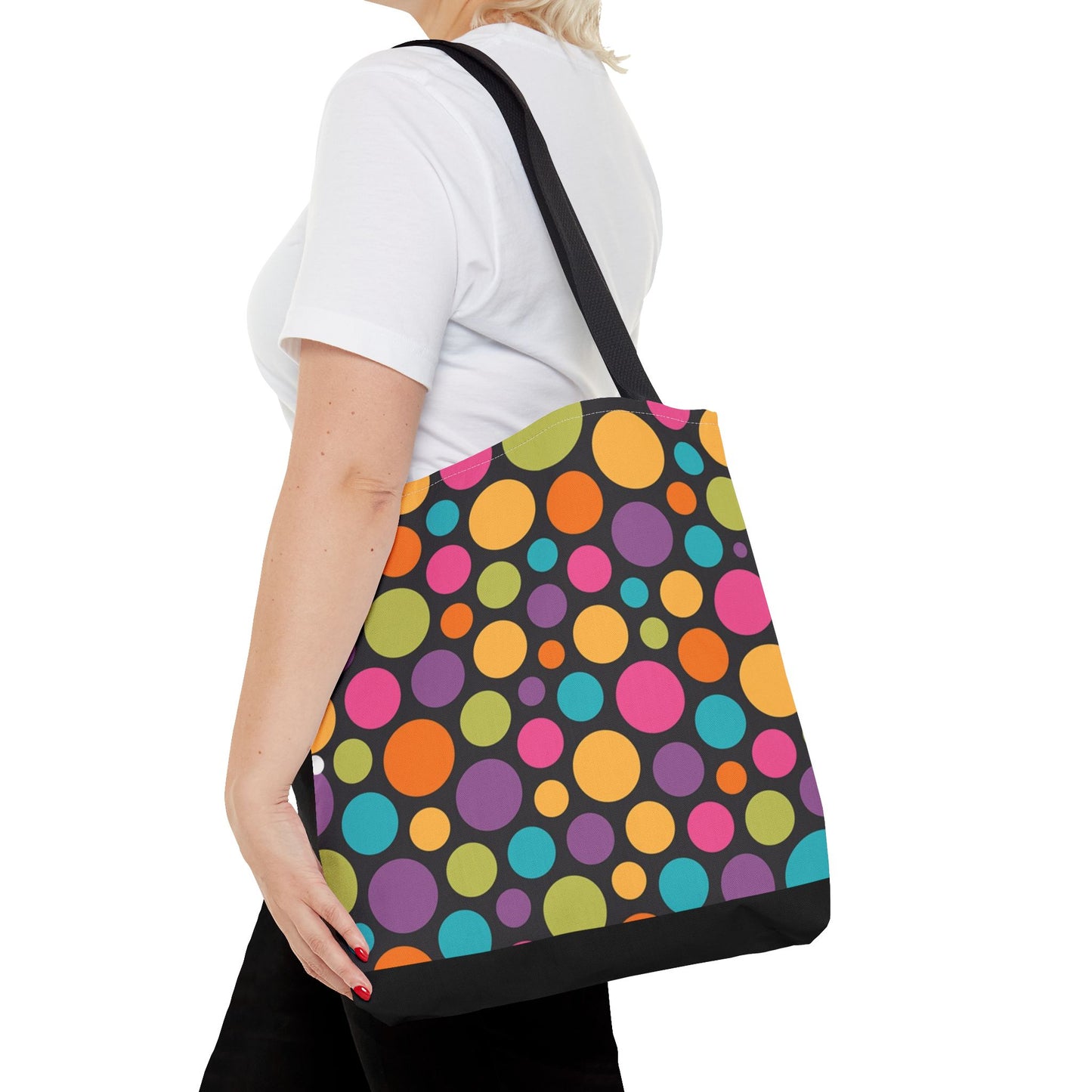New Generation - Polka -Tote Bag Colorful Pattern, Shopping Bag, Gypsy Style Handbag, Festival Tote for Women, Unique Gift Idea