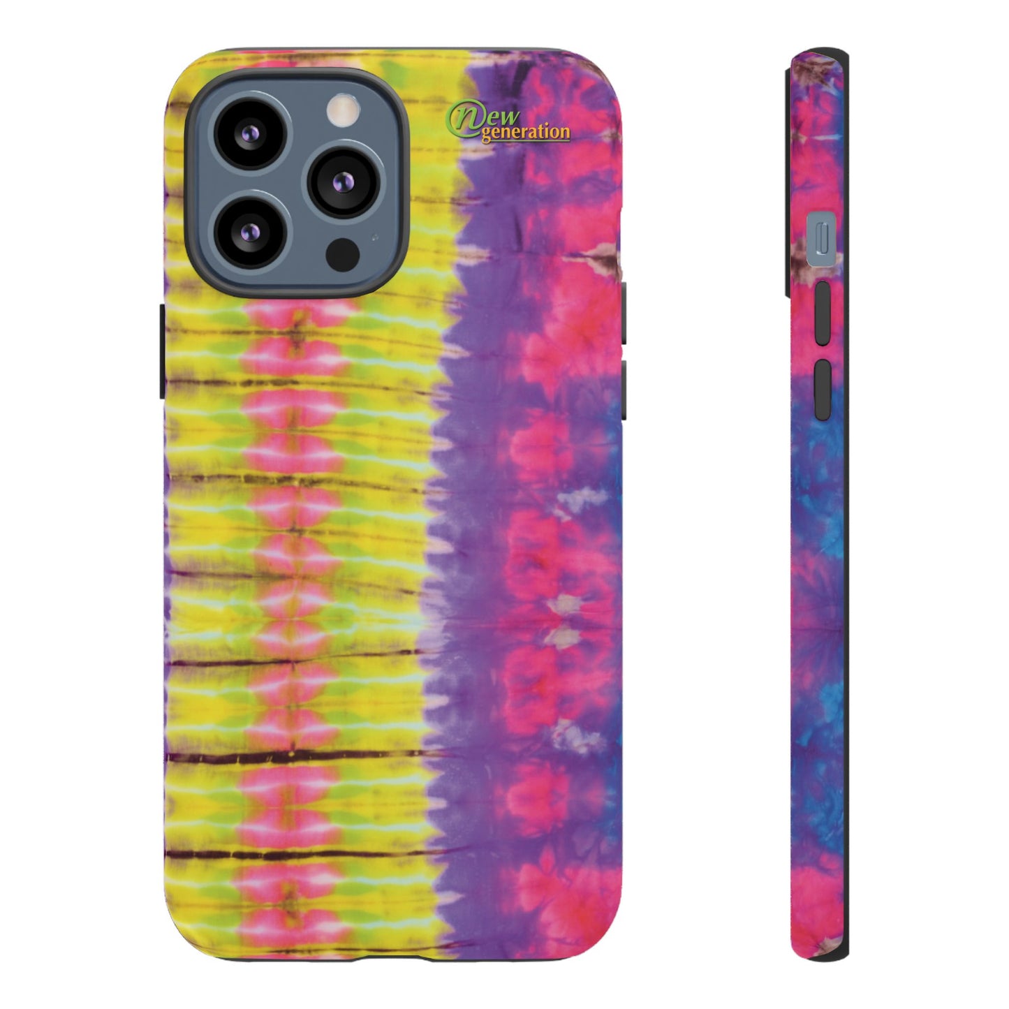 Tie-Dye Phone Case, Colorful Tough Case, Free-Spirited Phone Cover, Gift for Teens, Vibrant Phone Accessory, Funky Style iPhone 13 Pro Max Matte