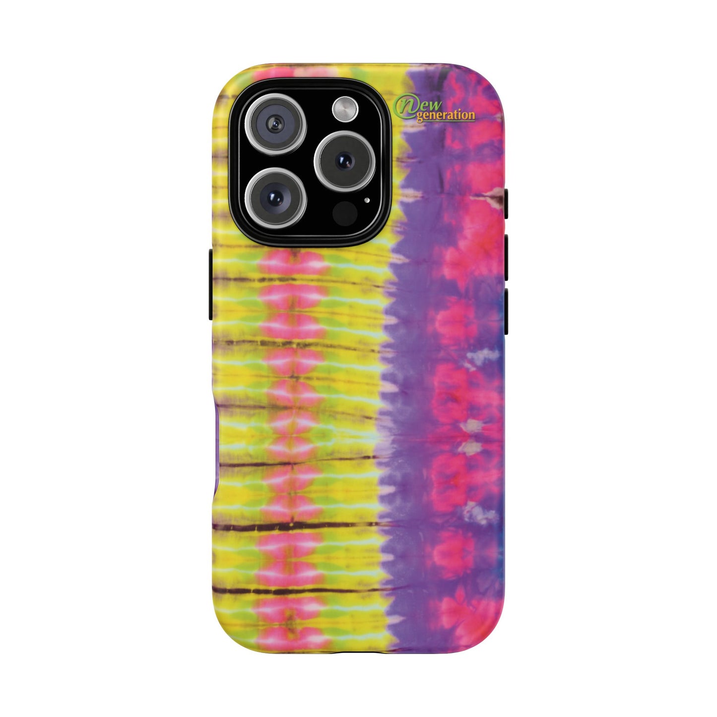 Tie-Dye Phone Case, Colorful Tough Case, Free-Spirited Phone Cover, Gift for Teens, Vibrant Phone Accessory, Funky Style iPhone 16 Pro Matte