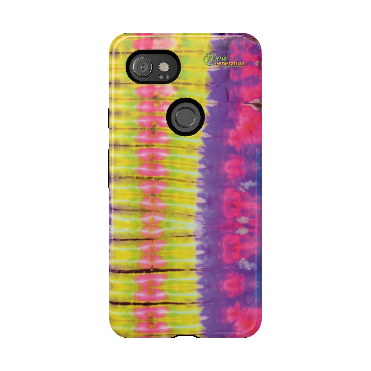 Tie-Dye Phone Case, Colorful Tough Case, Free-Spirited Phone Cover, Gift for Teens, Vibrant Phone Accessory, Funky Style Google Pixel 2 XL Glossy