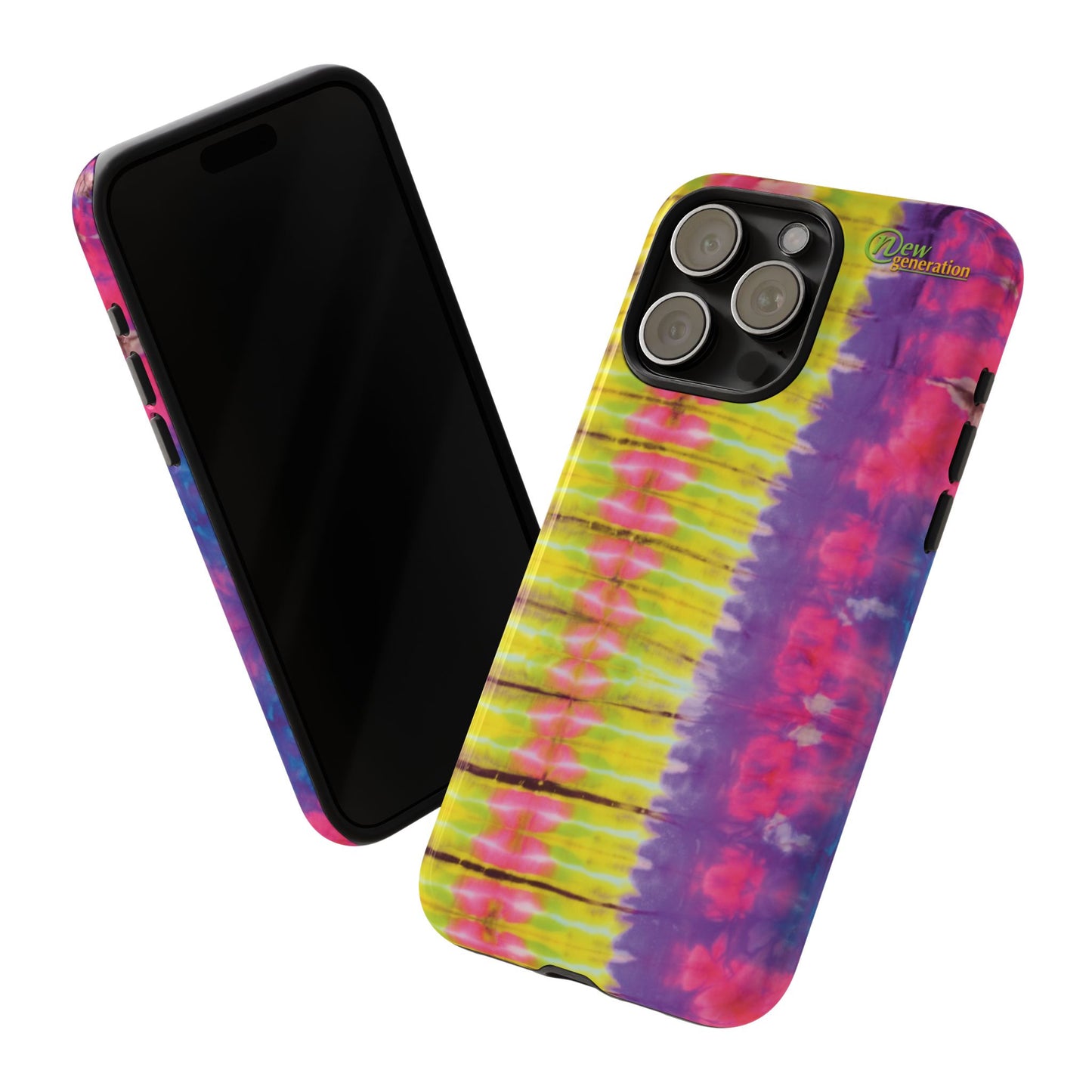 Tie-Dye Phone Case, Colorful Tough Case, Free-Spirited Phone Cover, Gift for Teens, Vibrant Phone Accessory, Funky Style