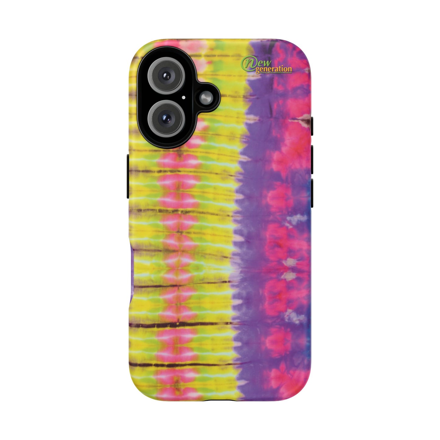Tie-Dye Phone Case, Colorful Tough Case, Free-Spirited Phone Cover, Gift for Teens, Vibrant Phone Accessory, Funky Style iPhone 16 Matte