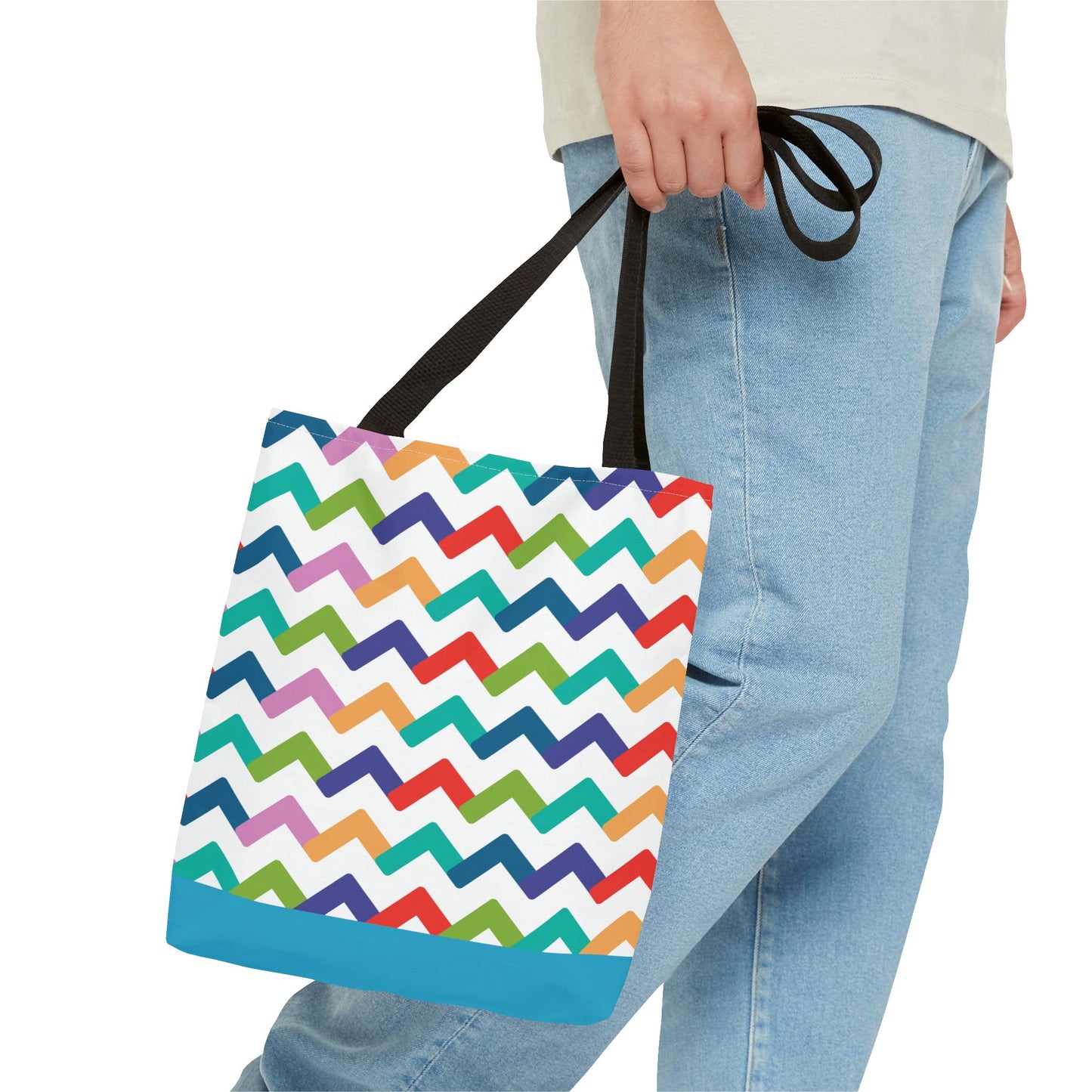 New Generation - Chevron -Tote Bag Colorful Pattern, Shopping Bag, Gypsy Style Handbag, Festival Tote for Women, Unique Gift Idea