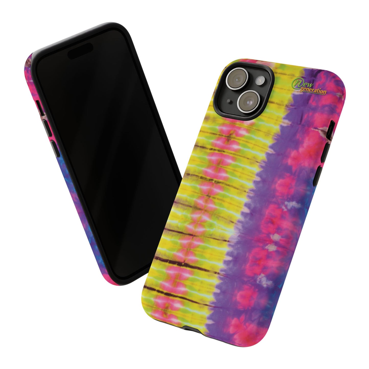 Tie-Dye Phone Case, Colorful Tough Case, Free-Spirited Phone Cover, Gift for Teens, Vibrant Phone Accessory, Funky Style