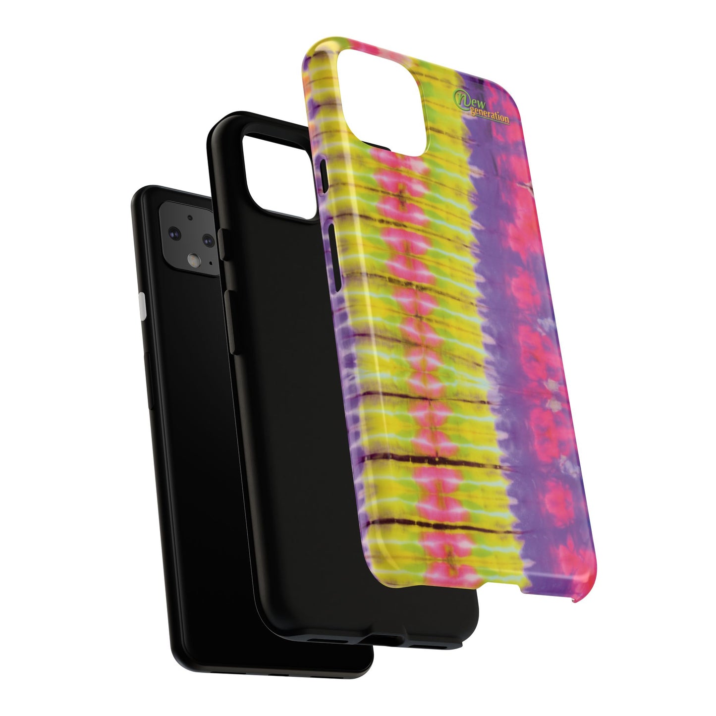 Tie-Dye Phone Case, Colorful Tough Case, Free-Spirited Phone Cover, Gift for Teens, Vibrant Phone Accessory, Funky Style