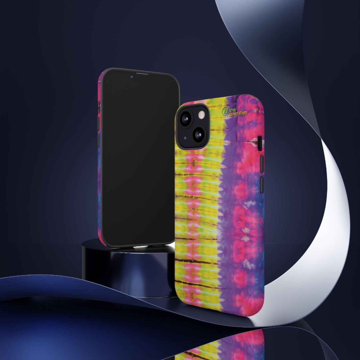 Tie-Dye Phone Case, Colorful Tough Case, Free-Spirited Phone Cover, Gift for Teens, Vibrant Phone Accessory, Funky Style