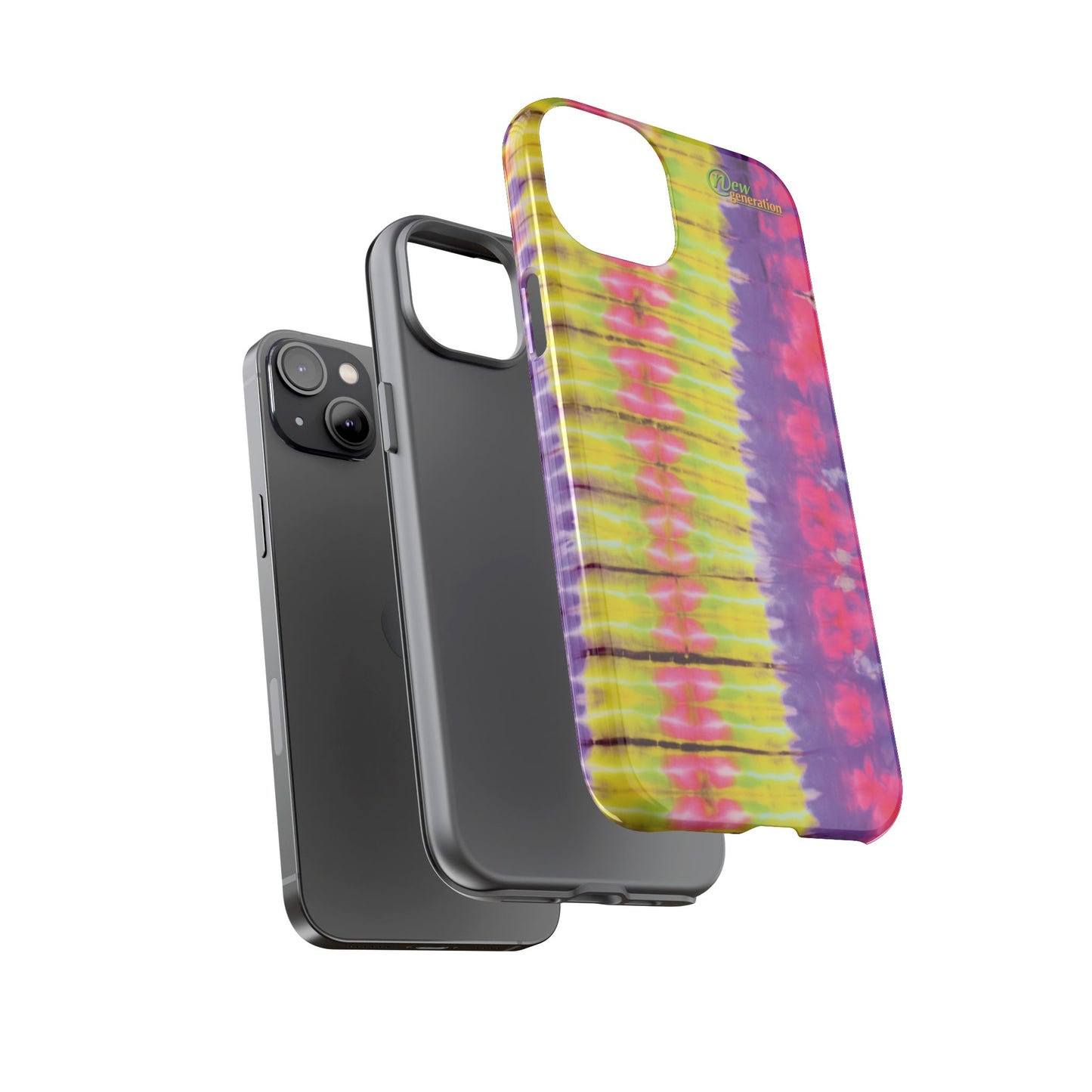 Tie-Dye Phone Case, Colorful Tough Case, Free-Spirited Phone Cover, Gift for Teens, Vibrant Phone Accessory, Funky Style