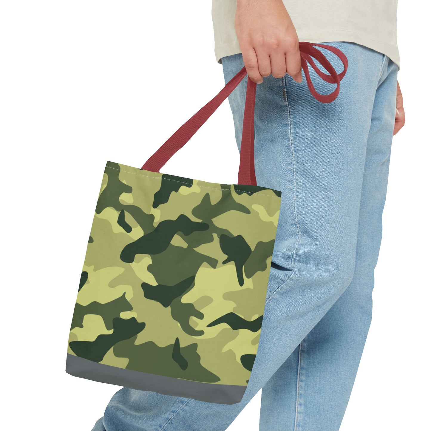 New Generation - Camouflage -Tote Bag Colorful Pattern, Shopping Bag, Gypsy Style Handbag, Festival Tote for Women, Unique Gift Idea 13" × 13'' Red