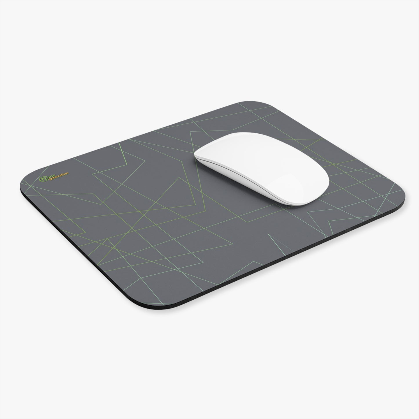 New Generation - Geometric Gray Mouse Pad, Stylish Desk Accessory for Home Office, Gamer Gift, Minimalist Office Decor, Ergonomic Mousepad
