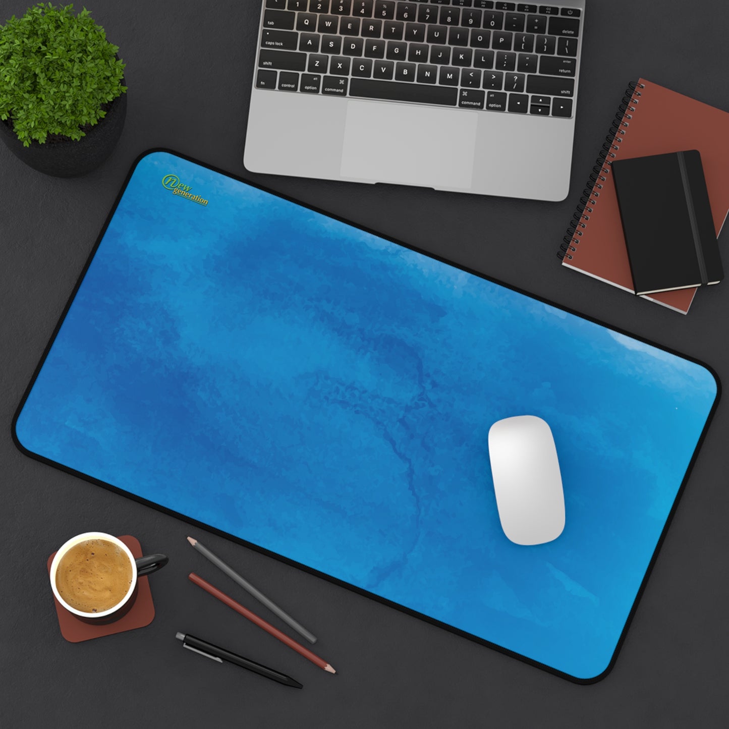 New Generation - Ocean Blue Desk Mat for Home Office, Gaming, Workstation, Unique Mouse Pad, Decorative Desk Accessories