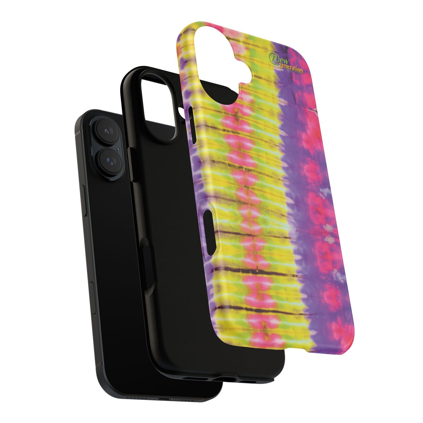 Tie-Dye Phone Case, Colorful Tough Case, Free-Spirited Phone Cover, Gift for Teens, Vibrant Phone Accessory, Funky Style