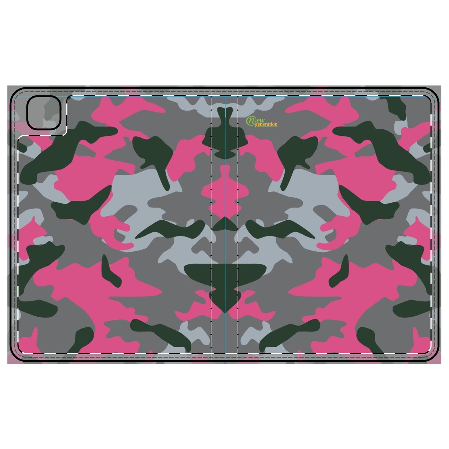 Stylish Camo Tablet Folio Case - Pink Camo Cover, Tech Accessory, Gift for Her, Unique Tablet Case, Fashionable Tech Gear iPad Pro 11