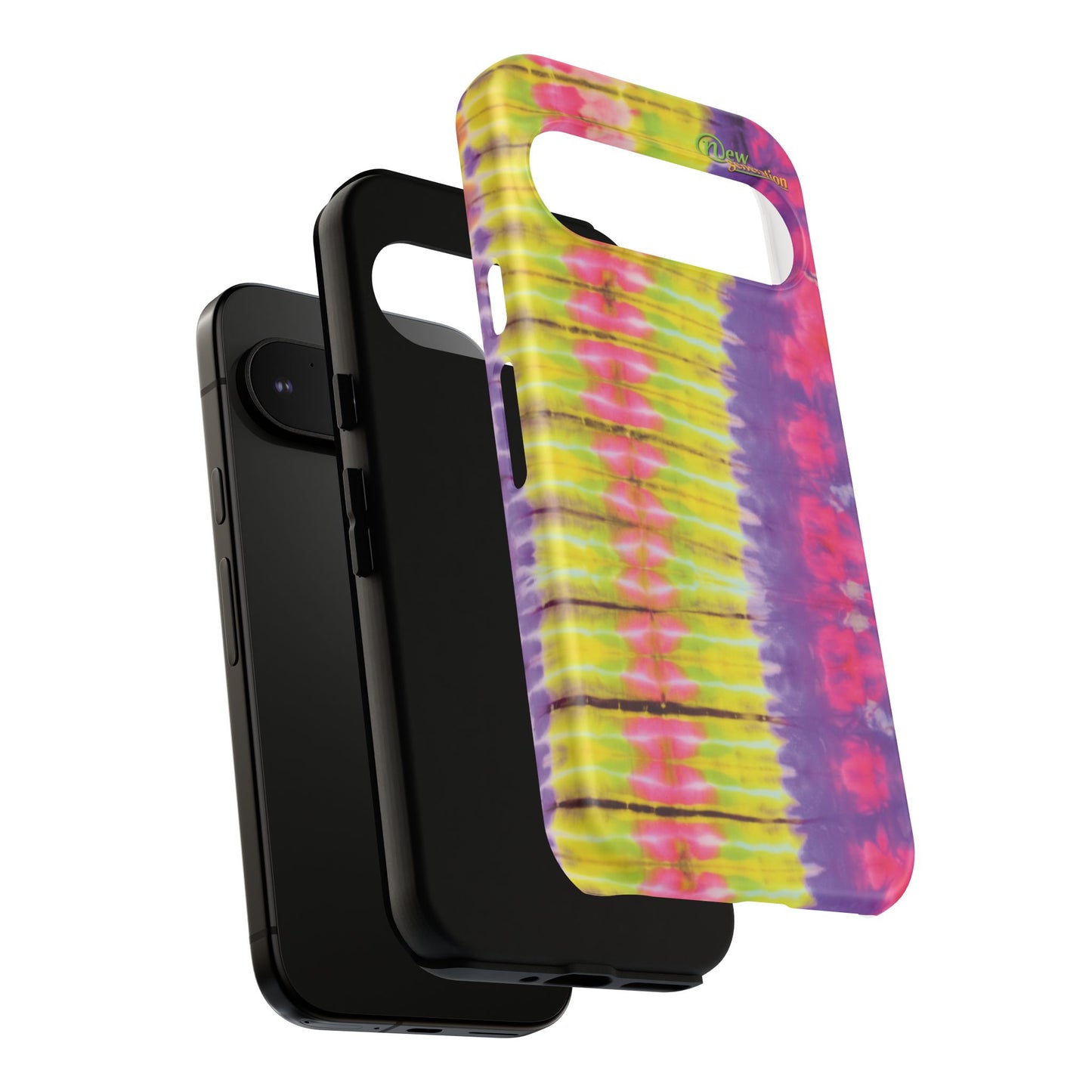 Tie-Dye Phone Case, Colorful Tough Case, Free-Spirited Phone Cover, Gift for Teens, Vibrant Phone Accessory, Funky Style