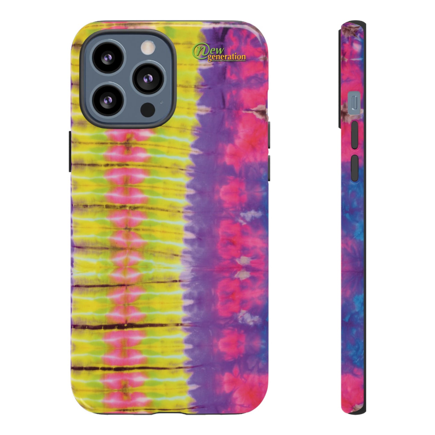 Tie-Dye Phone Case, Colorful Tough Case, Free-Spirited Phone Cover, Gift for Teens, Vibrant Phone Accessory, Funky Style iPhone 13 Pro Max Glossy