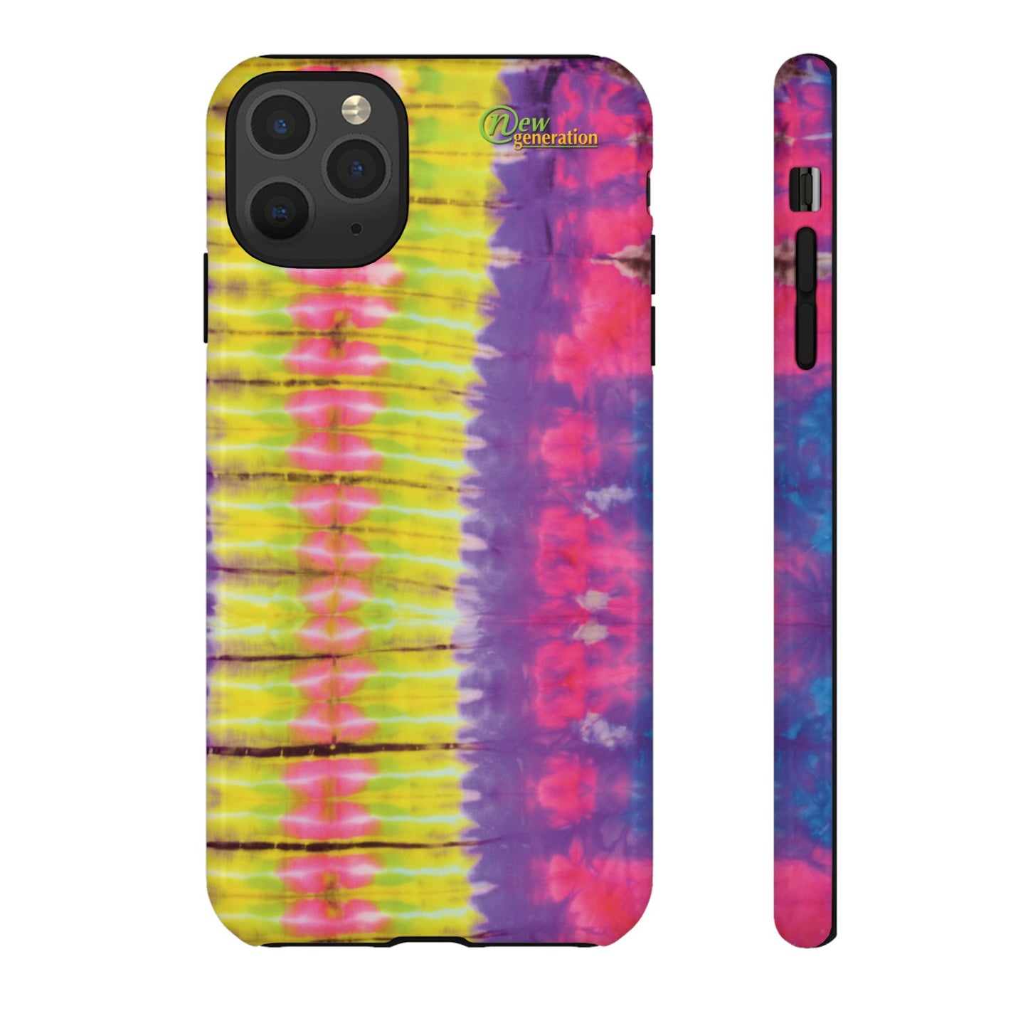Tie-Dye Phone Case, Colorful Tough Case, Free-Spirited Phone Cover, Gift for Teens, Vibrant Phone Accessory, Funky Style iPhone 11 Pro Max Glossy