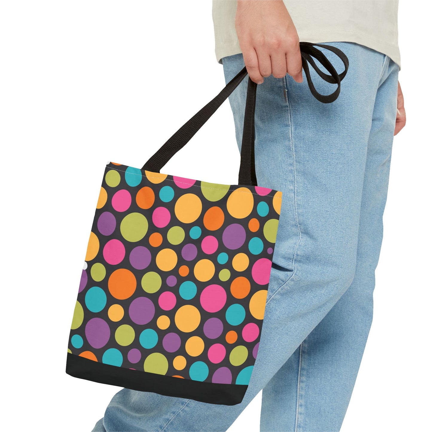 New Generation - Polka -Tote Bag Colorful Pattern, Shopping Bag, Gypsy Style Handbag, Festival Tote for Women, Unique Gift Idea