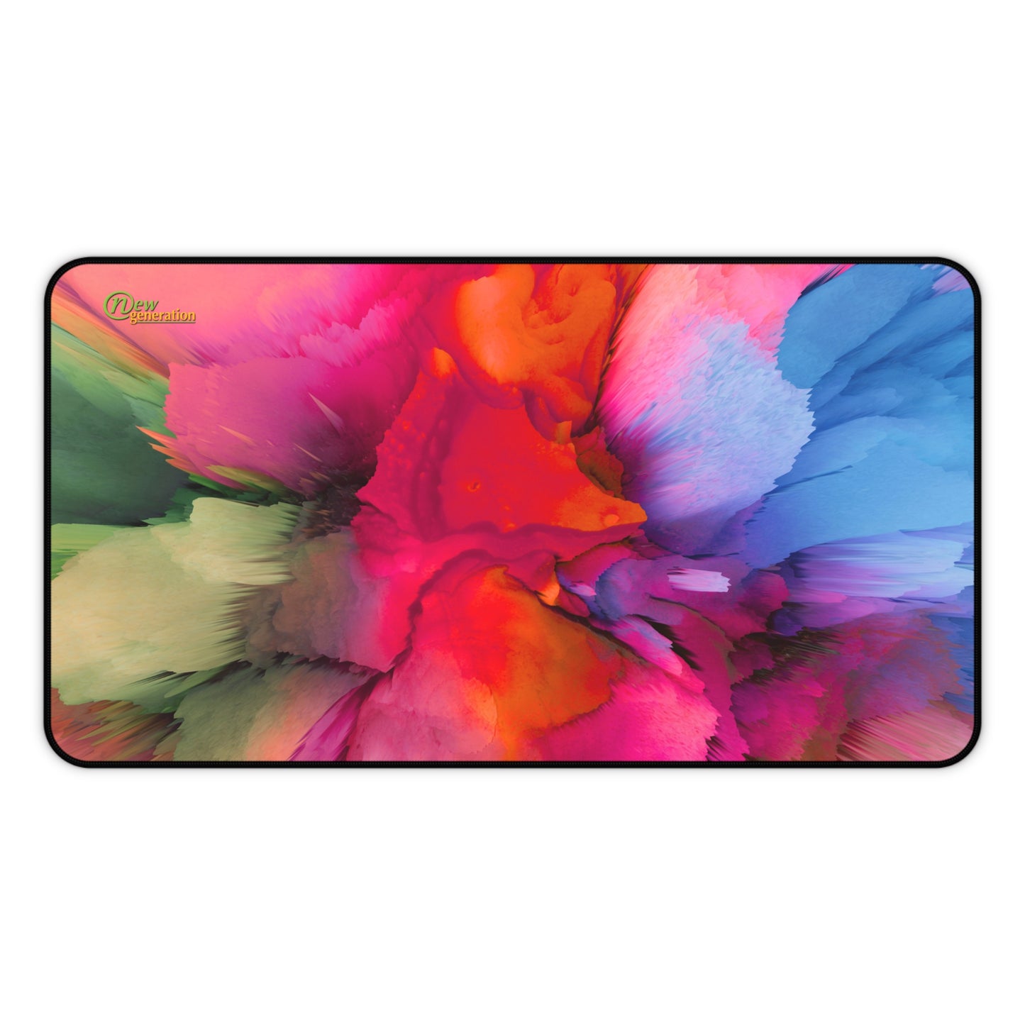 New Generation Vibrant Desk Mat Colorful Abstract Design for Home Office, Gaming, or Study, Non-Slip Surface, Perfect Gift for Art Lovers 12" × 22"