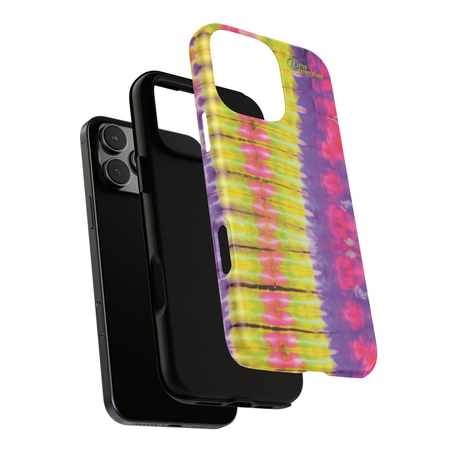 Tie-Dye Phone Case, Colorful Tough Case, Free-Spirited Phone Cover, Gift for Teens, Vibrant Phone Accessory, Funky Style