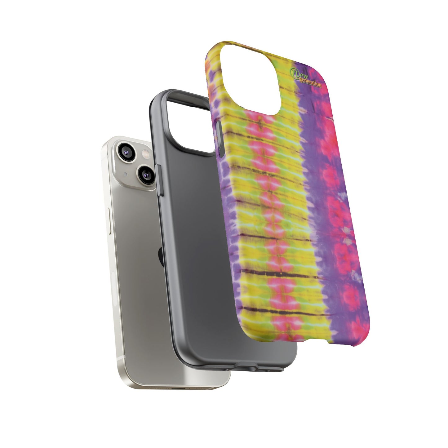Tie-Dye Phone Case, Colorful Tough Case, Free-Spirited Phone Cover, Gift for Teens, Vibrant Phone Accessory, Funky Style