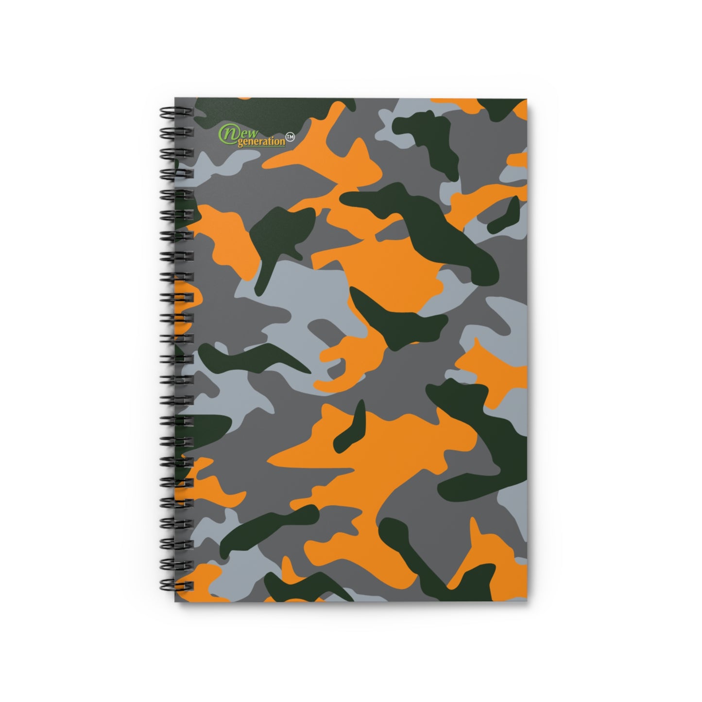 Hard Cover Lined Journal Notebook - Camou Orange notebook Ruled Line, 6x8 inches with 118 pages for Work, School, Home, Daily Planner,