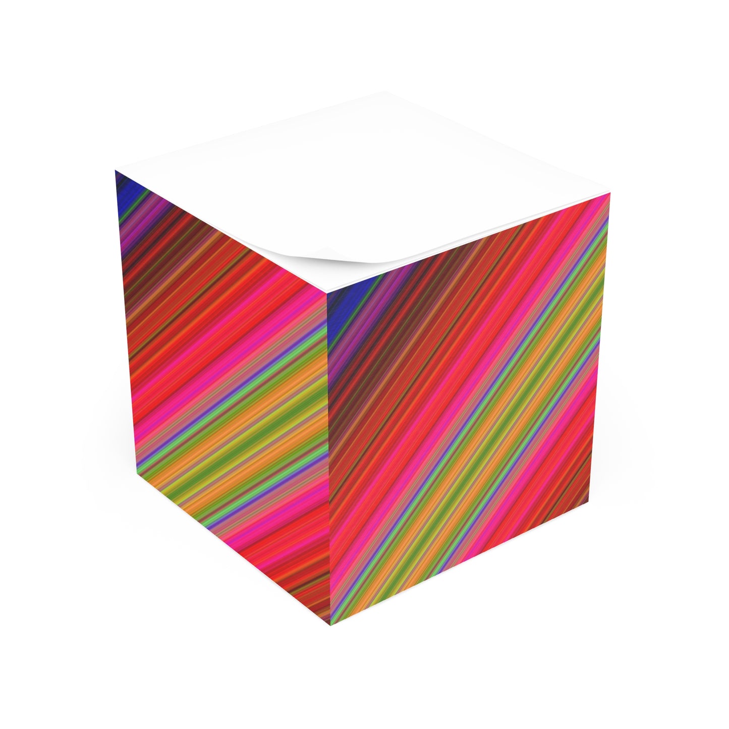 Colorful Pattern Note Cube - Fun Desk Organizer, Office Supplies, Stationery Gift, Note Pad, Home Decor, Write & Remind