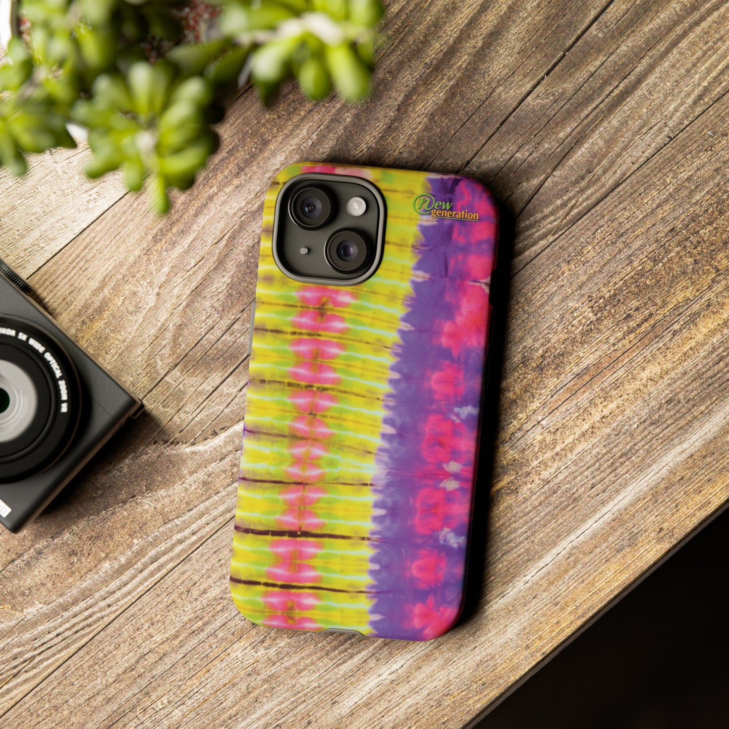 Tie-Dye Phone Case, Colorful Tough Case, Free-Spirited Phone Cover, Gift for Teens, Vibrant Phone Accessory, Funky Style