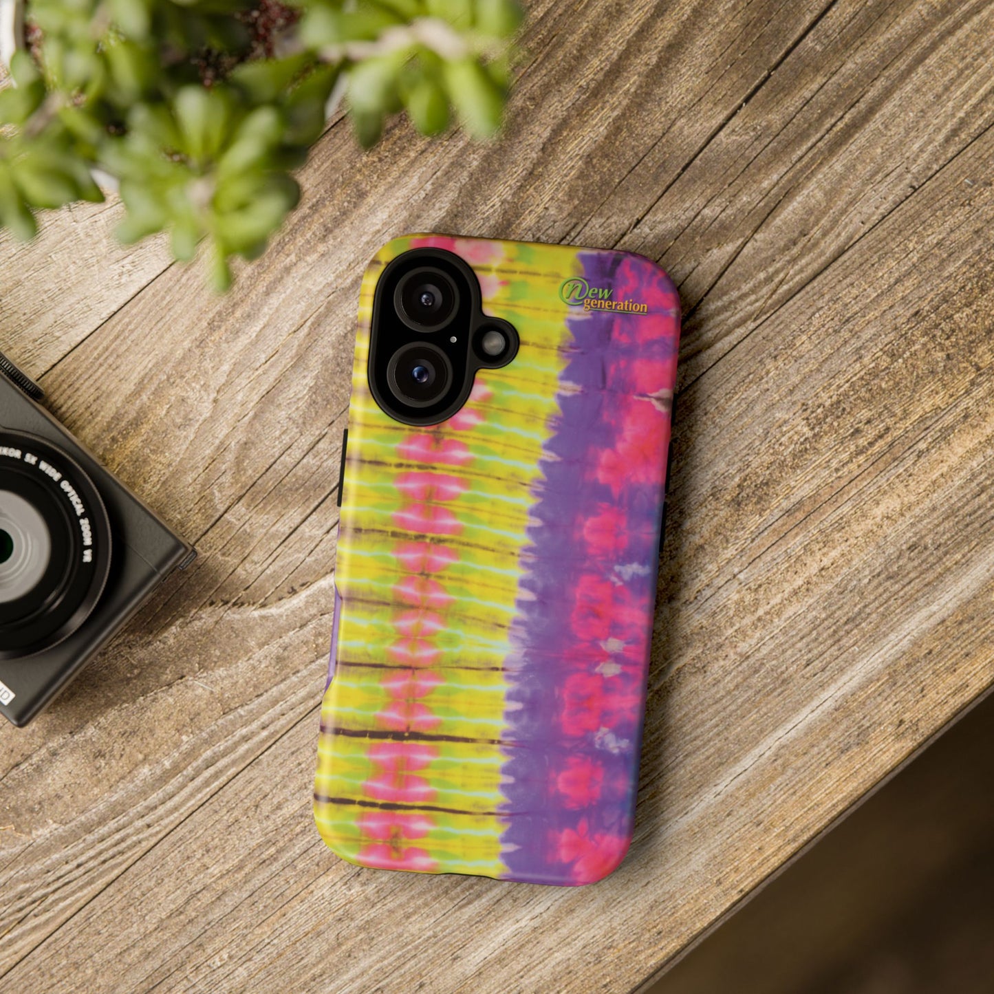 Tie-Dye Phone Case, Colorful Tough Case, Free-Spirited Phone Cover, Gift for Teens, Vibrant Phone Accessory, Funky Style